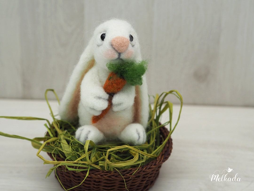 Easter Bunny, Needle Felted Rabbit, Easter Decor, Felt Bunny, Rabbit ...