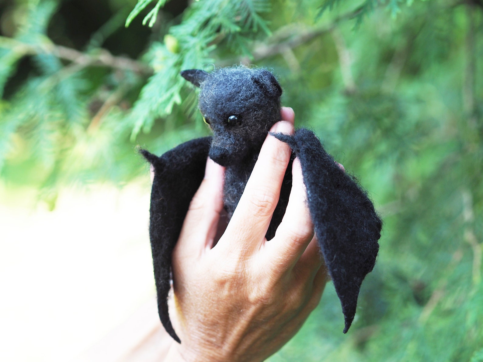 Needle Felted Realistic Bat Cute Baby Bat Fruit Bat Gothic Etsy UK