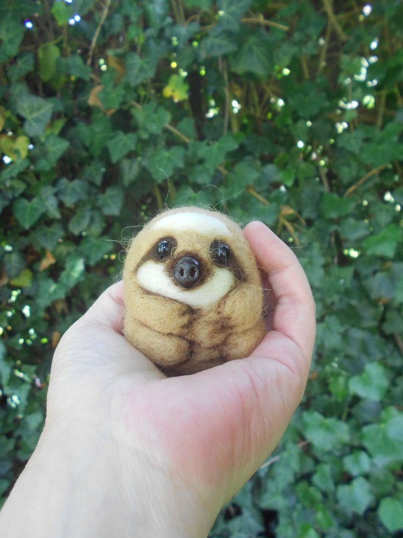 Sloth gift Sloth figurine Needle felt sloth Baby sloth | Etsy