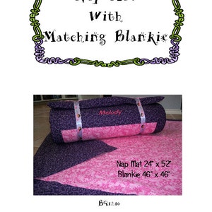 PDF Pattern Nap Mat & Blankie &lt; ** &gt; INSTANT DOWNLOAD&lt;**