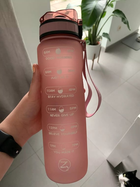 24 Oz Inspirational Time Water Bottle with Hydrating Reminder