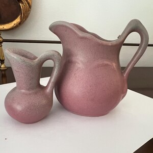 Two Niloak Pottery Lewis Glaze Pitchers