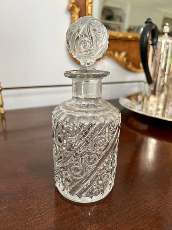 Antique Portieux Vallerysthal Swirl Perfume Bottle