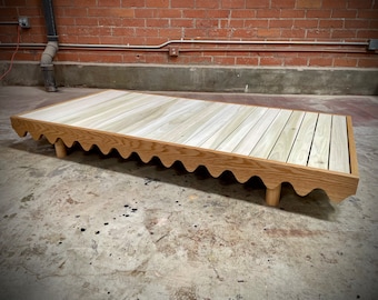 WAVE guest bed / daybed / Twin WHITE OAK & poplar