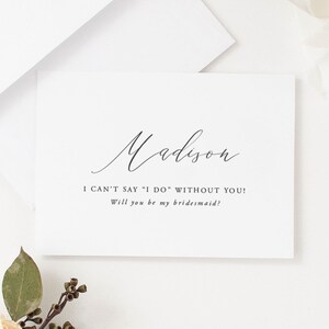 Personalized Will You Be My Bridesmaid Card - Bridesmaid Cards - Bridal Party Cards - Bridesmaid Proposal, Maid of Honor, Flower Girl | I Do