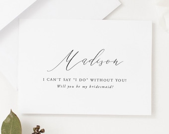 Personalized Will You Be My Bridesmaid Card - Bridesmaid Cards - Bridal Party Cards - Bridesmaid Proposal, Maid of Honor, Flower Girl | I Do