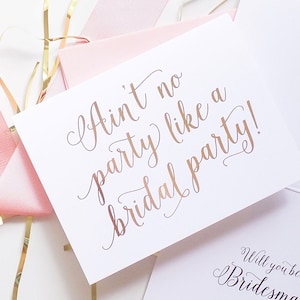 Cute Bridesmaid Proposal Box, Will You Be My Bridesmaid Cards - Ain't No Party Like a Bridal Party, Bridesmaid Proposal Gift | WPC202