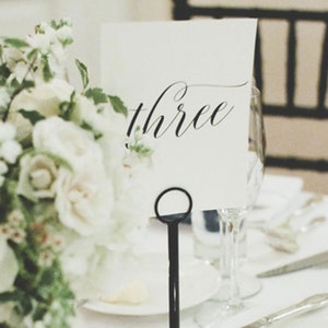 Wedding Table Numbers - Table Number Cards - Wedding Decor - Table Numbers For Wedding - 5x7" or 4x6" Printed, Custom | Romantic Script