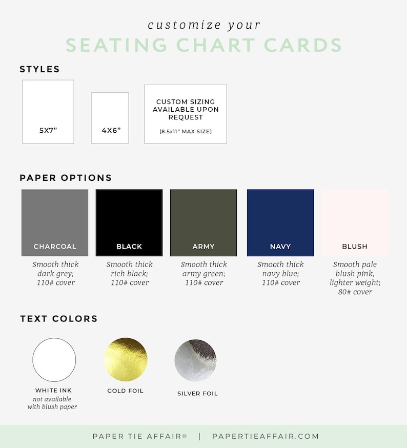 Modern Printed Seating Chart Cards, Serif Font, Black and White Seating Chart, Navy, Wedding Reception, Signage, Name Cards Mid Modern image 5