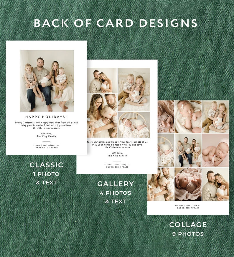 Modern Holiday Card Christmas Photo Cards Christmas Theme Holiday Photo Cards, Double Sided, Customizable Modern Joy image 5