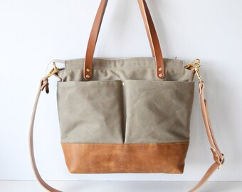 Waxed Canvas Backpack Tote Bag Converts From Backpack To Etsy