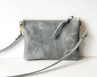 small gray purse