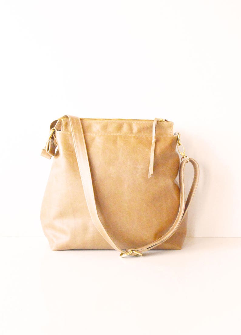 Camel Leather Hobo Bag / Leather Handbag / Camel Leather Purse Etsy