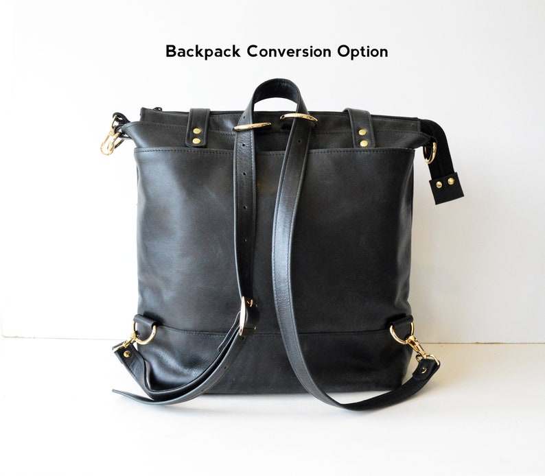 Black Leather Diaper Bag, Leather Diaper Backpack, Diaper Bag Backpack, Leather Baby Bag, Nappy Bag, Baby Shower Gift New Parent Mom Gift image 5