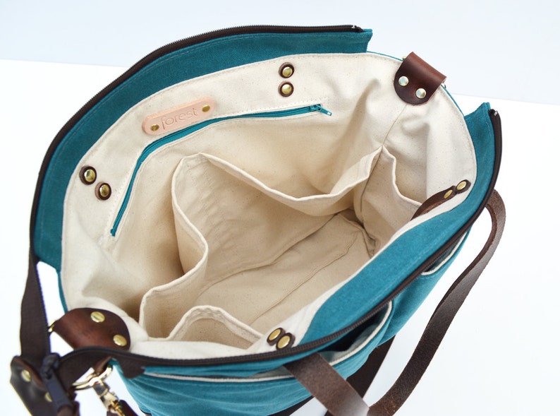 Diaper Bag Backpack, Diaper Backpack, Nappy Bag, Convertible Backpack, Leather Diaper Bag, Canvas Diaper Bag, Baby Bag, Gift for New Mum Bild 3
