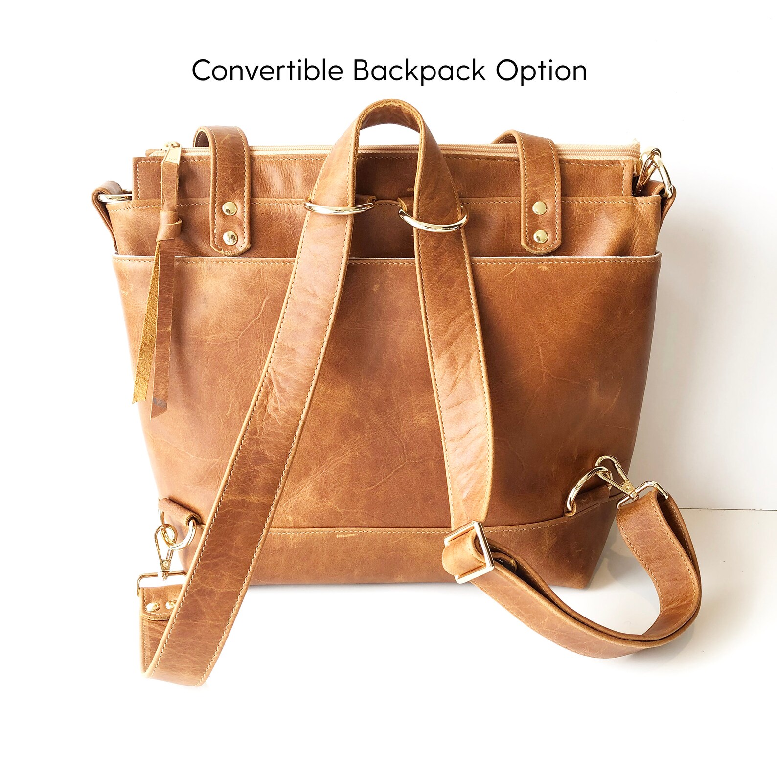 Leather Diaper Bag Backpack. Convertible Diaper Tote. Baby Etsy