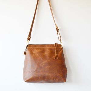 Tan Leather Hobo Bag, Hobo Bag, Womens Leather Handbag, Leather Hobo Purse, Leather Shoulder Bag, Leather Gift for Her, 3rd Anniversary Gift image 3