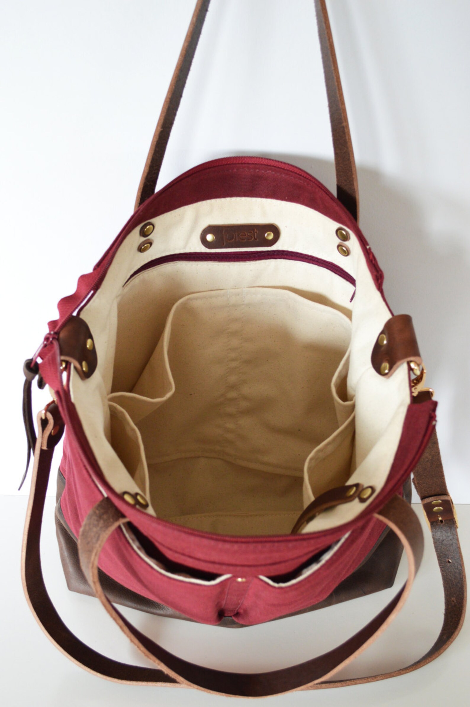 Diaper Bag Backpack. Leather and Waxed Canvas Unisex Etsy