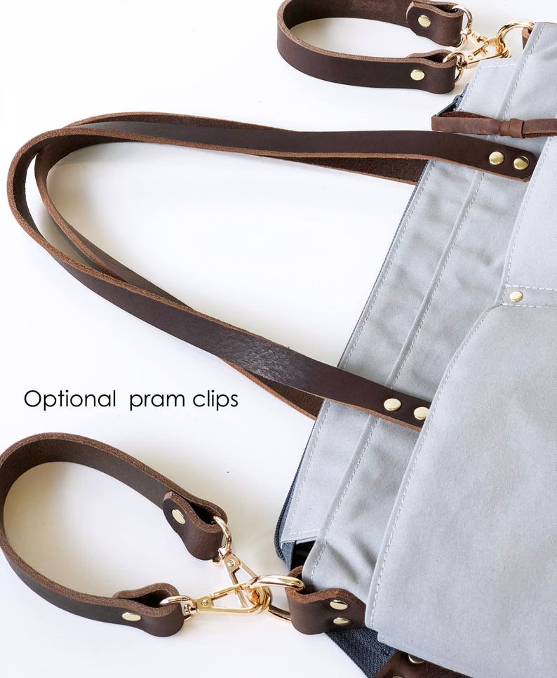 Leather Pram Clips Detachable Leather Diaper Bag Pram Clips Etsy