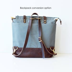 Diaper Bag Backpack, Diaper Backpack, Nappy Bag, Convertible Backpack, Leather Diaper Bag, Canvas Diaper Bag, Baby Bag, Gift for New Mum Bild 7