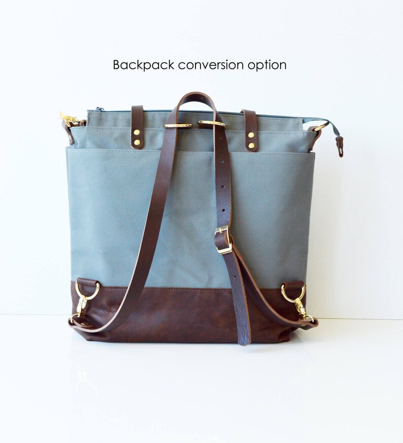 Diaper Bag Backpack, Diaper Backpack, Nappy Bag, Convertible Backpack, Leather Diaper Bag, Canvas Diaper Bag, Baby Bag, Gift for New Mum Bild 7