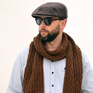 Hand knit chunky scarf, unisex knitted scarf, winter neckwarmer in vegan friendly yarn, Christmas gift for men women, stocking stuffers xmas