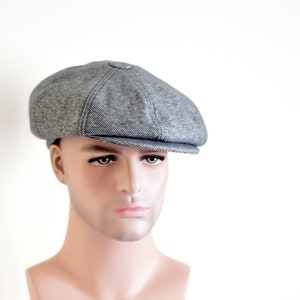 Woolen newsboy hat blueish gray Newspaper boy cap Mens newsboy hat Cabbie hat Flat cap Driver cap Grey hat Women wool hat Ivy cap Scally cap
