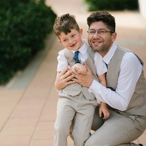 Father and son matching waistcoats sales
