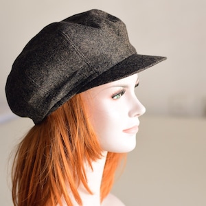 Harris Tweed Newsboy Cap in Brown, Men or Womens Cap Zutmaud