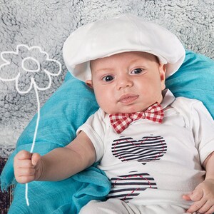 White newsboy hat infant clearance