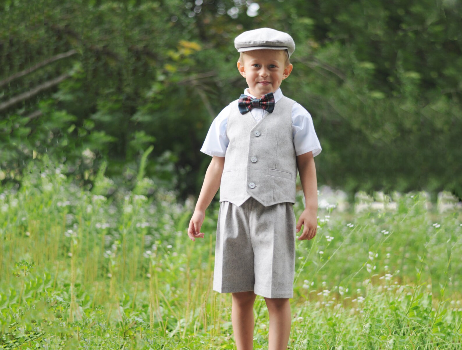 Ring Bearer Outfit Gray Baby Boy Vest Outfit Toddler Wedding Etsy
