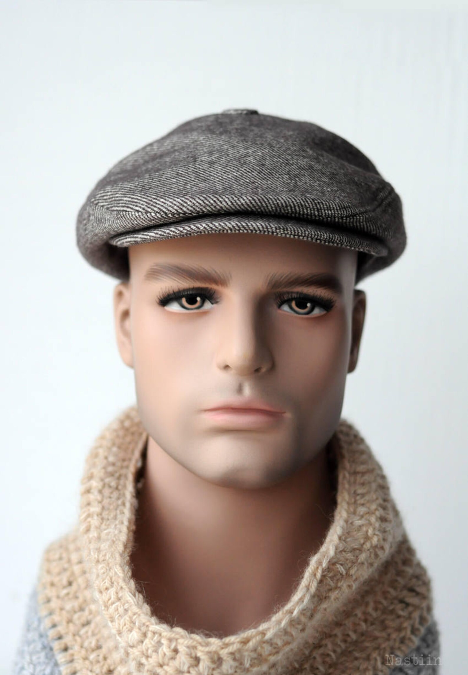 Newspaper boy hat Taupe newsboy hat Womens newsboy cap Mens Etsy