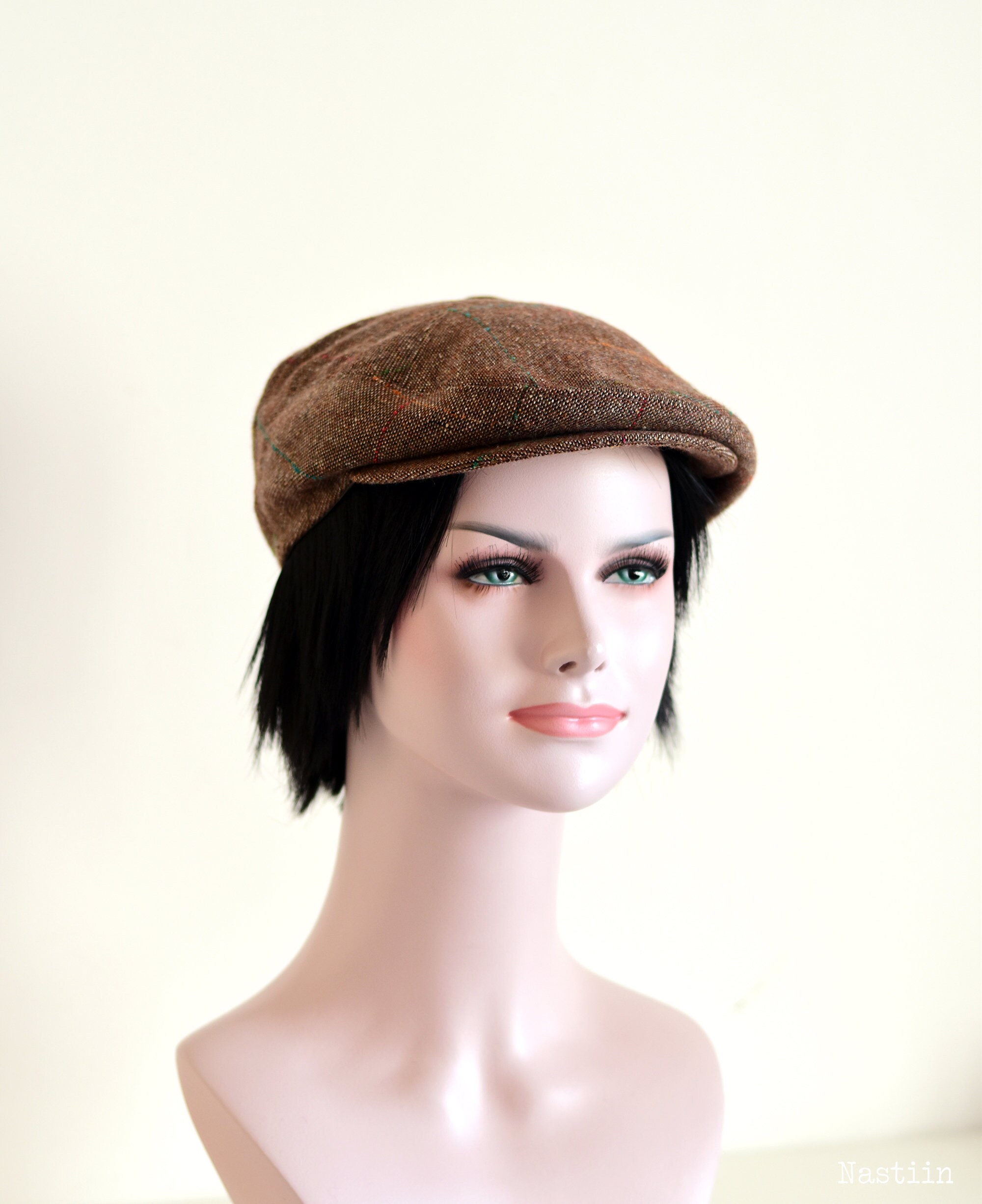 Tan newsboy hat Clearance