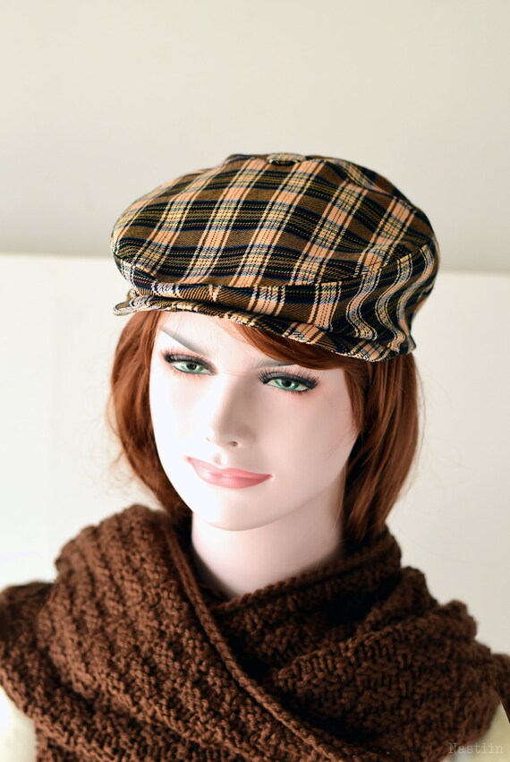 tartan newsboy cap