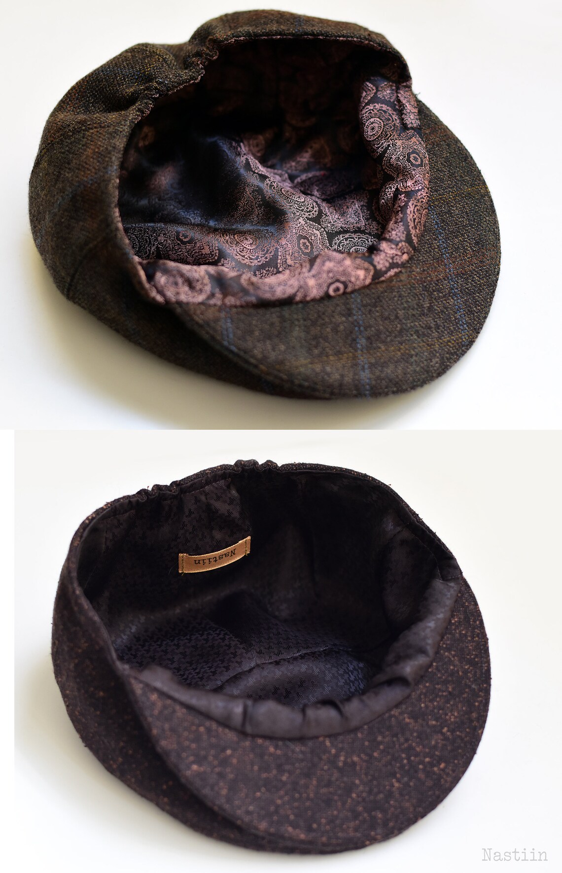 Brown Newsboy Hat Womens Newsboy Cap Mens Newsboy Hat Wool Hat Etsy