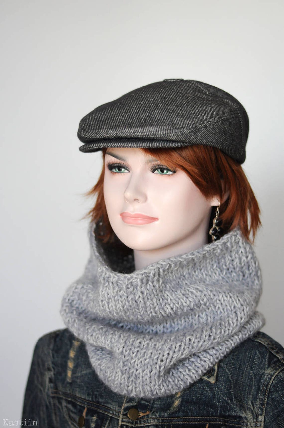 Grey Wool Newsboy Hat Mens Newsboy Cap Womens Newsboy Hat Grey Etsy UK