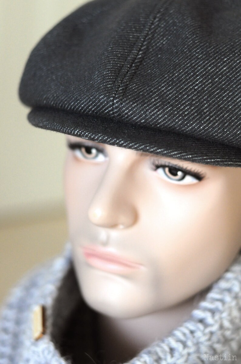 Charcoal Newsboy Hat Dark Gray Wool Hat Mens Newsboy Cap Women Etsy