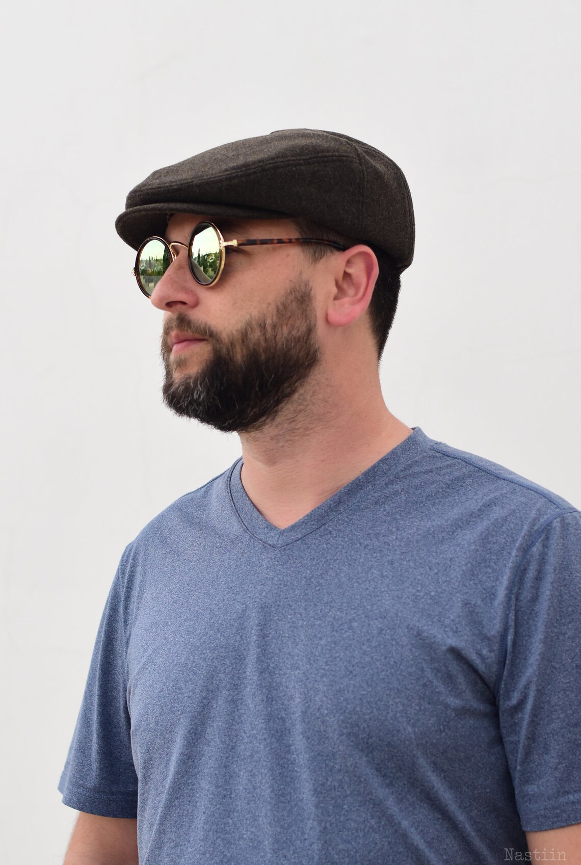 Khaki newsboy hat Green wool hat Womens newsboy cap Winter Etsy