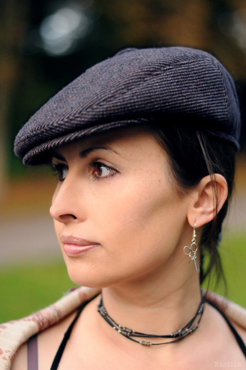 Navy Newsboy Hat Unisex Newspaper Boy Cap Dark Blue Mens Etsy Israel