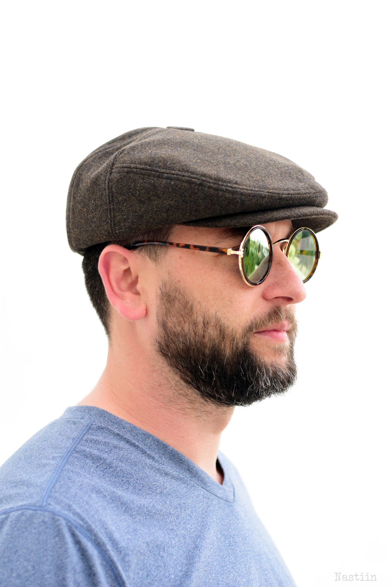 Khaki newsboy hat Green wool hat Womens newsboy cap Winter Etsy