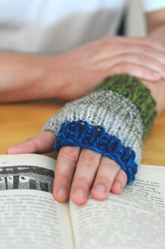 mens fingerless mitten gloves