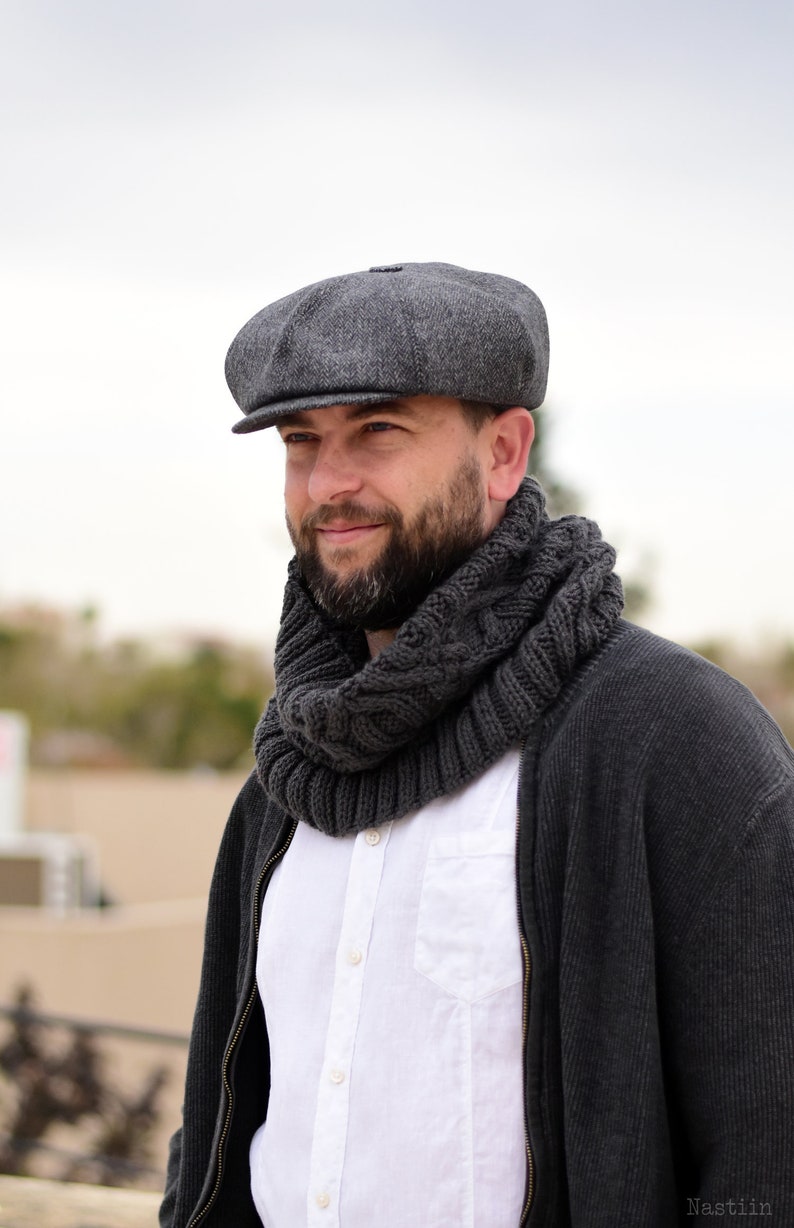 Grey newsboy cap Mens newsboy hat Tommy Shelby hat Peaky Etsy