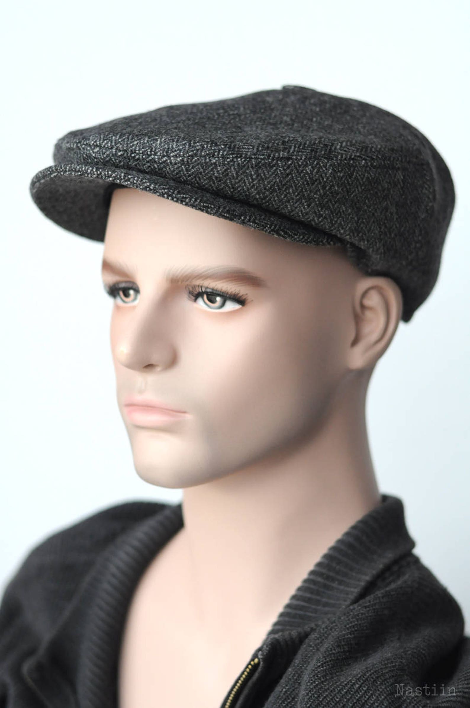 Mens Newsboy Hat Womens Newsboy Cap Mens Driving Cap Grey Etsy