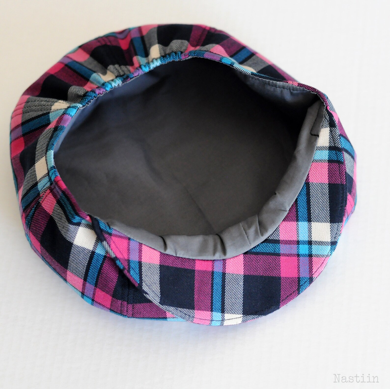Blue Pink Newsboy Hat Tartan Newsboy Cap Plaid Newsboy Cap Etsy Israel
