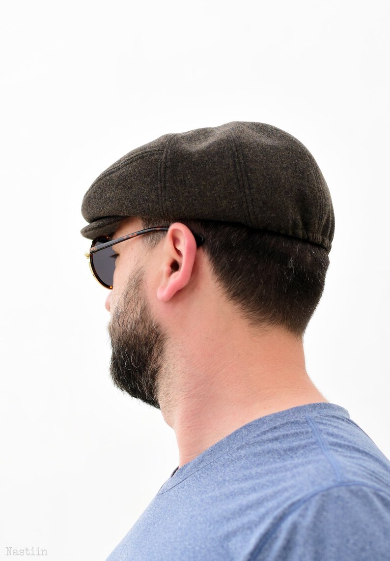 Khaki newsboy hat Green wool hat Womens newsboy cap Winter Etsy