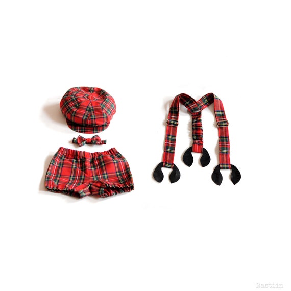 baby boy tartan outfit