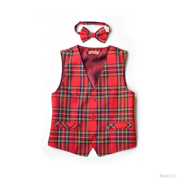 Boy Vest and Tie Etsy