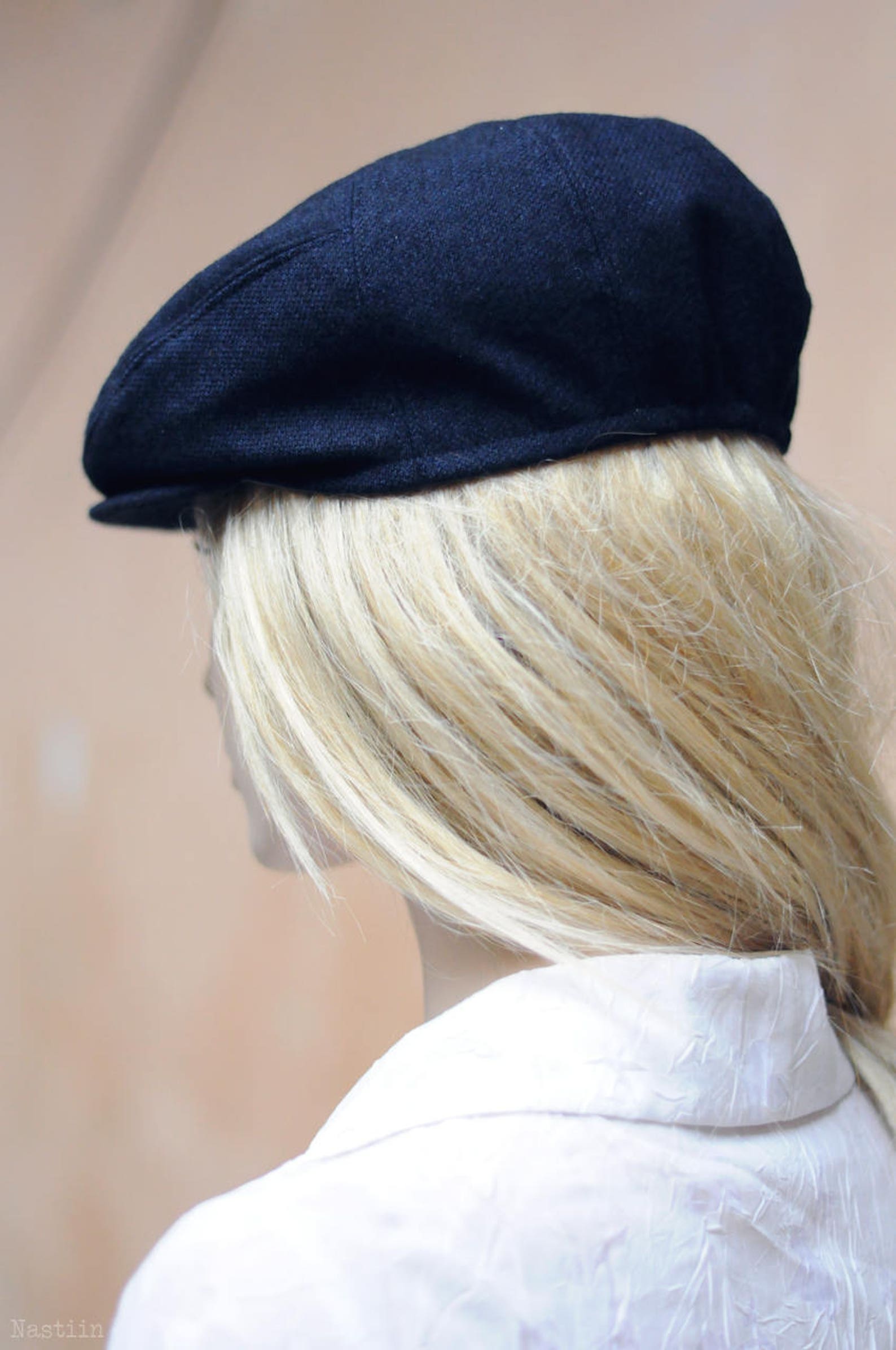 Navy Blue Wool Hat Blue Newsboy Cap Mens Newsboy Hat Navy Etsy