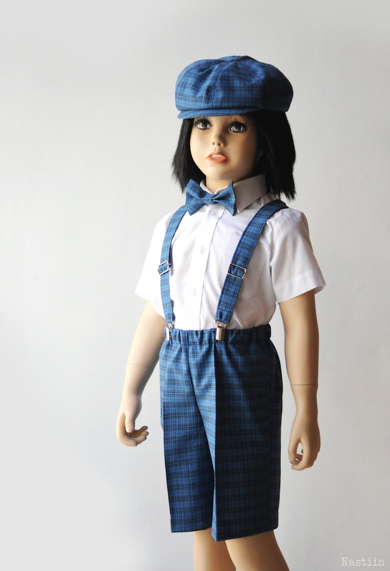 Toddler Boy Outfit Blue Baby Boy Newsboy Hat Blue Bow Tie and Etsy