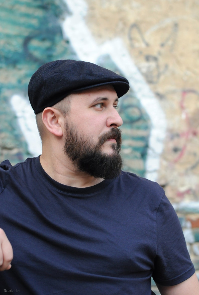 Navy blue wool hat Blue newsboy cap Mens newsboy hat Navy Etsy